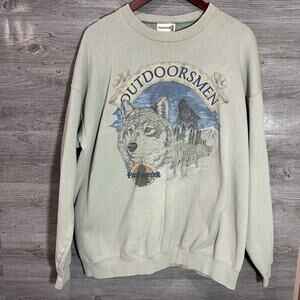 Vintage Fieldmaster sweatshirt Crewneck Nature Wolf Outdoorsmen Size XL